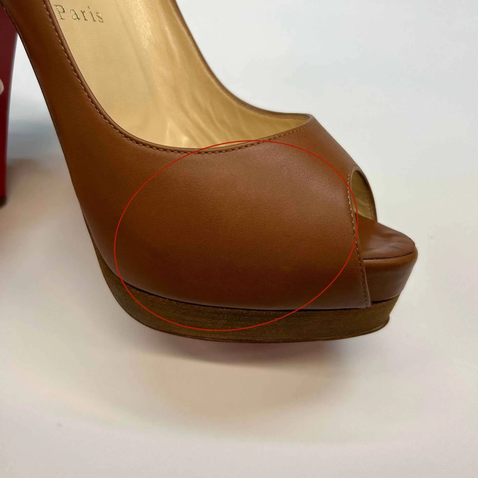 Women's Peep Toe Heels Brown Size EU 38.5 / UK 5.5